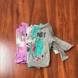 Kids Graphic Tees - Purple, Gray, and Teal